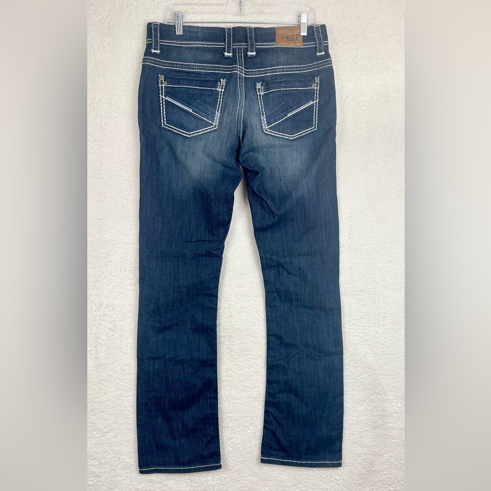 BKE Women’s Dark Blue Payton Boot Cut Jeans, size 29L (A2)